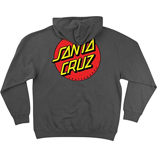 Santa Cruz Mens Classic Dot Hoody Pullover Sweatshirt X-Large Charcoal2