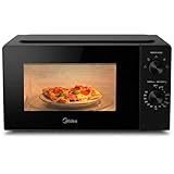 Midea Microondas 20 litros y 700 W de potencia | Horno Microondas Negro de Sobremesa con Plato Giratorio, Función de Descongelación, 5 Niveles de Potencia | Microwave con Temporizador