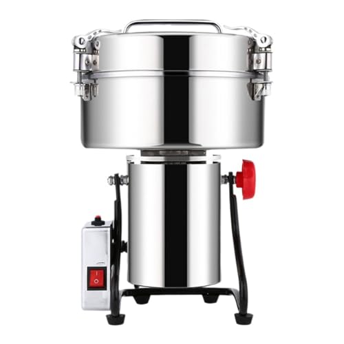 Molinillo eléctrico de grano de 4500 g, pulverizador comercial de acero inoxidable para trigo, maíz, arroz, pimienta, hierbas, granos de café