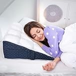 Bed Wedge Pillow, High-density Foam Triangle Pillow for Sleep Apnea, Acid Reflux, Snoring, 8.3Inch for Leg Elevation, Back Support for Sitting Up in Bed, Incline Cushion for Sleeping Upright, Reading
