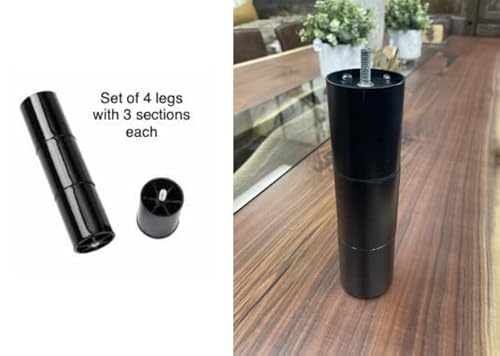 Motion Essentials Replacement Legs For Serta Perfect, Essentials, Custom, Plus, Or Air Adjustable Beds (Model Specific, See Remote Pics), Black, (62000085) #TOP1