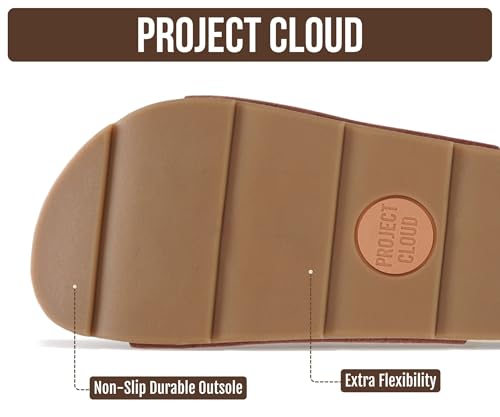 Image of Project Cloud 100% Genuine Leather Platform Sandals Women Footwear-Beach Essentials Summer Wedges with Plush and Soft Insole-Non Slip & Lightweight Wedge Sandals For Women 2026
