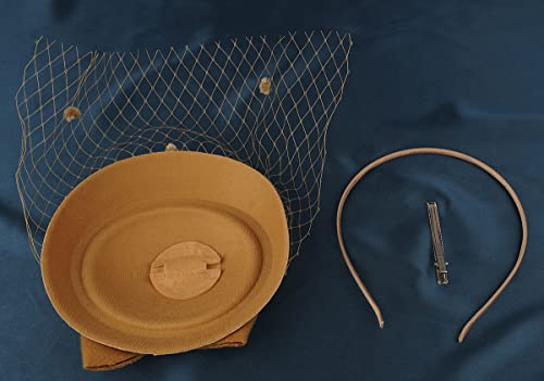 Cizoe Fascinator Hats for Women 20s 50s Vintage Pillbox Hat Kentucky Derby Fascinators Flower Veil Wedding Tea Party Hat