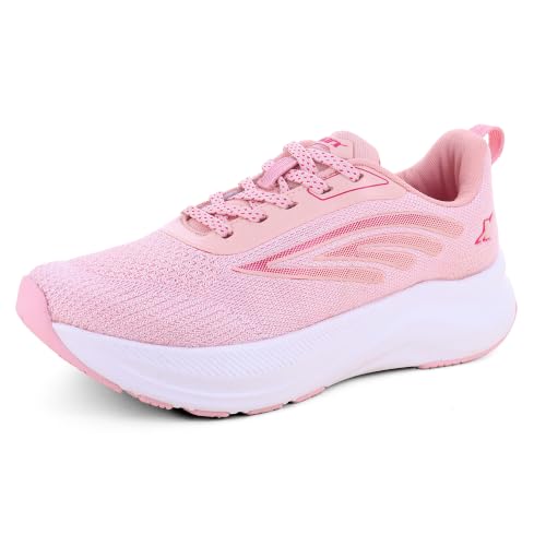 Image of SPARX Sports Running Shoes for Women - Lightweight Breathable Lace-Up Athletic Shoes with Cushioned Comfort, Shock Absorption, Durable Grip, Flexible Sole & Everyday Walking Performance