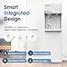 ICEVOKE 4-in-1 Self-Cleaning Water Dispenser with Ice Maker, Bottom Loading Hot and Cold Water Cooler for 5 Gallon Bottle - Includes Child Safety Lock & Nightlight - Water Machine for Home, Office
