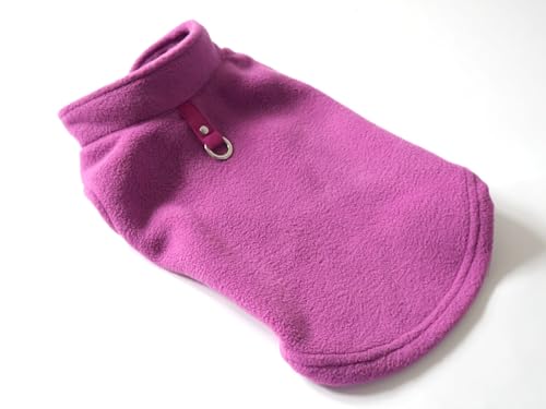 Image of JACKO & CO - Fleece Vest Dog Sweater with Leash Ring - Soft, Warm & Lightweight Pullover Coat for Small & Medium Dogs, Puppies & Cats - Cozy Fall /Winter /Spring Pet Jacket (Purple, X-Small 2-4lbs)