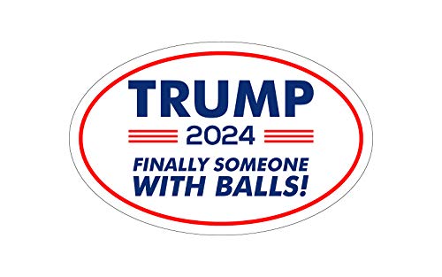 Imán Ovalado Trump 2024 3.5x5.5 Blanco
