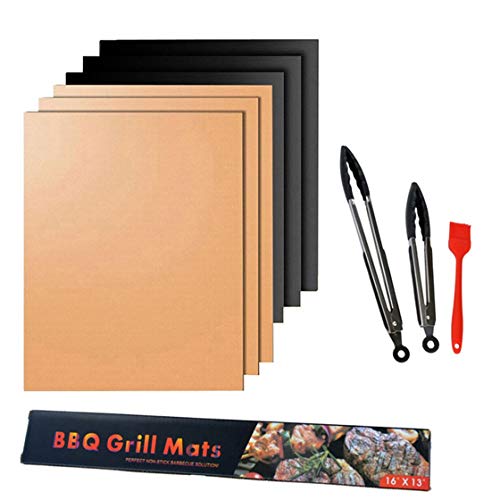 Jessicadaphne Reusable Barbecue Mats,for Vegetables,Fish,Kabobs,Glass Fiber Non-Stick BBQ Barbecue Mat
