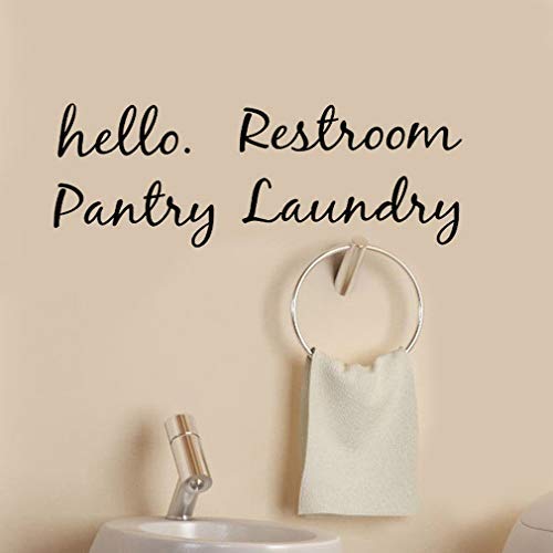 Buy WOVTCP Wall Quotes Stickers Hello Laundry Pantry Restroom Door