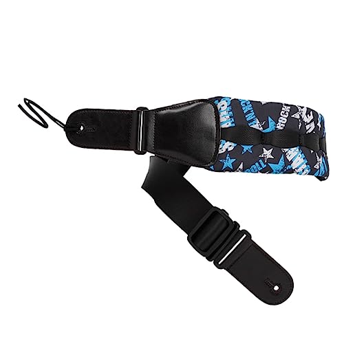 FAVOMOTO Sangle De Guitare Plus Coton Épaissi Et Élargi Sangle En Cuir Réglable Sangle De Décompression Étoile Bleu Et Blanc Bandoulière Basse Guitare Basse Ceinture De Guitare Basse - Les Beatles, Paul McCartney, John Lennon, RIngo Starr, George Harrison FAVOMOTO Sangle De Guitare Plus Coton Épaissi Et Élargi Sangle En Cuir Réglable Sangle De Décompression Étoile Bleu Et Blanc Bandoulière Basse Guitare Basse Ceinture De Guitare Basse