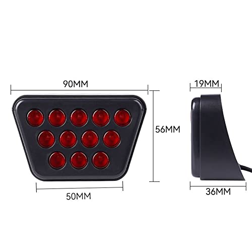 12LED Universal F1 Triângulo Estilo F1 Candeeiro De Sinal De Travagem Desportivo Luz De Nevoeiro Tra