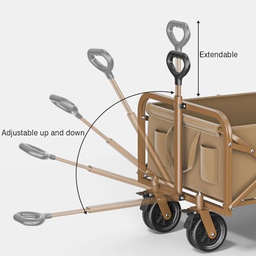 Carro plegable de gran capacidad resistente para transporte en actividades al aire libre 6