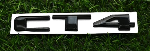 Image of 1x CT4 Rear Trunk Decklid Letter Adhesive Badge Emblem Nameplate Decals Fit for CT4 Sport (Glossy Black)