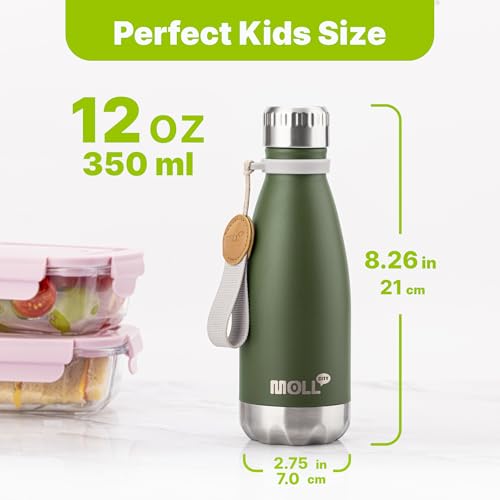 Image of Kids Water Bottle,12 oz Stainless Steel Insulated Sports Thermos for School