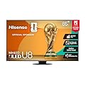Hisense 85" Class U8 Mini-LED ULED 4K UHD Google Smart TV (85U8QG, 2025 Model) - QLED, Native 165Hz, VRR 288, Up to LD5600, 5000 Nits, HDR10+, Dolby Vision IQ · Atmos, IMAX Enhanced, 4.1.2 Ch Audio