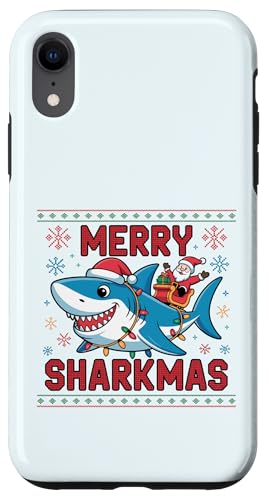 Merry Sharkmas AO[Z[^[ T^ CfBO V[N Cgt X}zP[X iPhone XR p