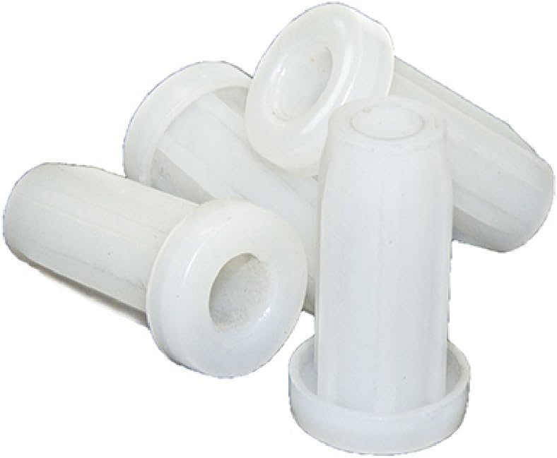 Round Caster Sockets, Plastic, 11/16 OD x 5/16-In. ID, 4-Pk.