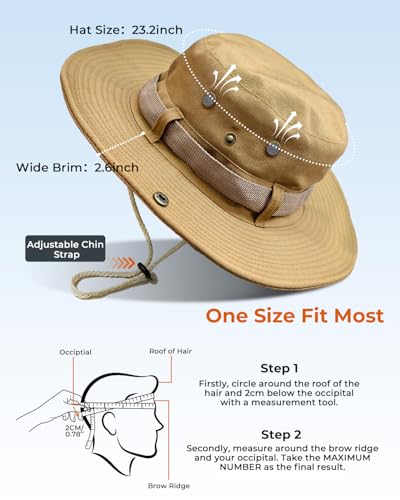 Image of Electomania Head Caps for Men and Women,Breathable Mesh Sun Protection hat,Hand-Embroidered Round Cap,Hat for Outdoor Work, Camping, Fishing (in, Alpha, Free Size, Khaki)