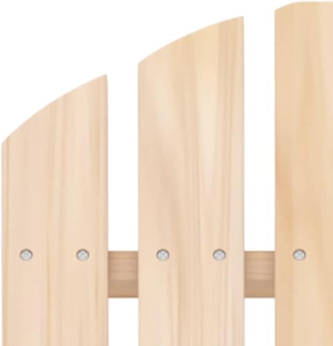 Miniatura 6 de Natural Wood Adirondack Chair, Detachable Ottoman, Solid Fir Wood, Outdoor Patio, Garden, Balcony Seating