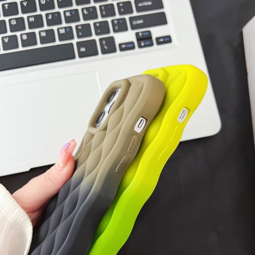 Coque silicone dégradé café iPhone 14 Pro, l'accessoire ondulé doux pour vos sorties urbaines - 5