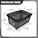 Leefasy Reptile Terrarium Reptiles Cage Tortoise Terrarium Breathable Turtle Tank Reptile Breeding Box for Frog Snake Lizards, Black