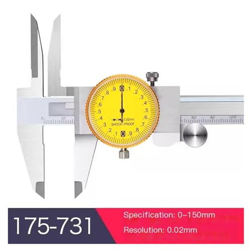 Calibrador Vernier con carátula 150mm acero inoxidable miniatura 2
