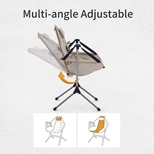 Naturehike Rocking Camping Chair - Outdoor Adjustable With Headrest Portable Folding Hammock Aluminum Picnic Park Fishing Chair #TOP2