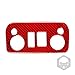 PJFUS Real 3K Red Carbon Fiber Car Front Roof Reading Light Control Panel with Sunroof Switch Button Sticker Auto Interior Accessories Compatible with Ford Mustang 2015 2016 2017 2018 2019 2020