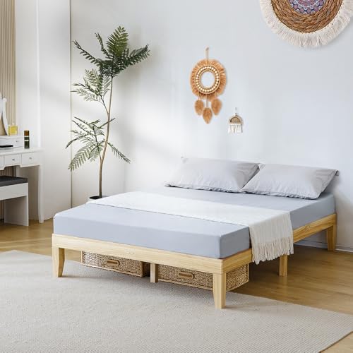 Bonnlo Holzbett 160x200cm mit Lattenrost, Bettgestell Natur, Hochbett aus 100{d82b2ed81d0aea678d23535523749c528c6da8d82c1254652003859753b623a1} Kiefer Bonnlo Holzbett 160x200cm mit Lattenrost, Bettgestell Natur, Hochbett aus 100{d82b2ed81d0aea678d23535523749c528c6da8d82c1254652003859753b623a1} Kiefer