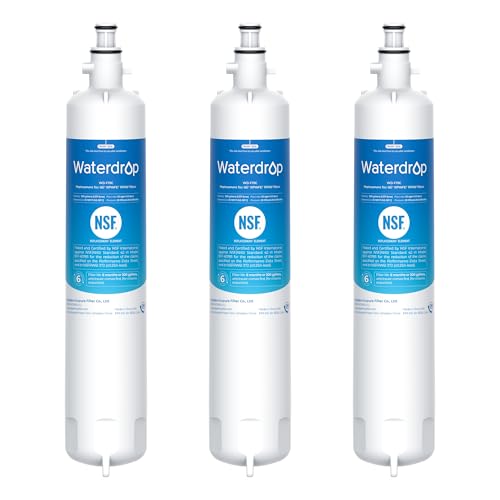 Waterdrop Replacement for GE® RPWFE®, RPWF (Built-in CHIP) Refrigerator Water Filter, Compatible with GFE28GYNFS, GFE28GELDS, PFE28KELDS, PFE28KYNFS, GFD28GELDS, PWE23KELDS, PWE23KMKES, 3 Filters