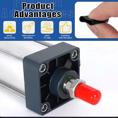 Tapas de vinilo de 3 a 9.5 mm Glarks con 500 fundas de goma protectoras redondas 6
