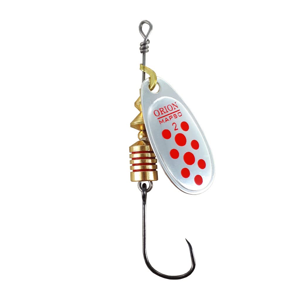 Set Di 5 Esche Rotanti MAPSO ORIÓN 4-2 – 50 Gr, 56 Mm, Paletta Lunga A 45°, Senza Ardiglione, Per Pesca In Acqua Ferma O Corrente