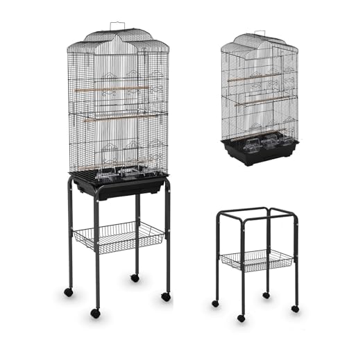Zeny Large Metal Bird Cage with Stand