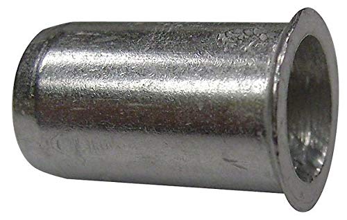 #6-32, 0.020 to 0.080, Plain Aluminum Flush Rivet Nut, 100 pk.