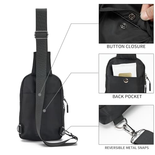 Seoky Rop Small Crossbody Bags for Women Men Nylon Water Resistant Sling Bag for Running Workout Travel3