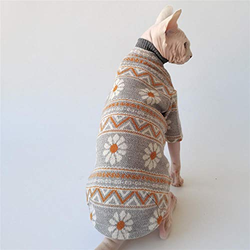 NELIT Sphynx Cat Clothes Winter Cardigan Lavorato