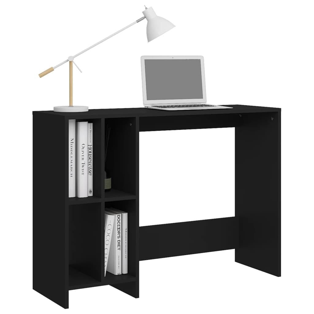 Scrivania per computer, in legno, 102,5 x 35 x 75 cm, con 4 scomparti, moderna scrivania da ufficio per studio e gaming, ideale per ufficio e dormitorio degli studenti