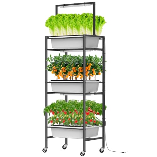 DAMEING Large Hydroponics Growing System Kit 60 Pods, Removable Herb