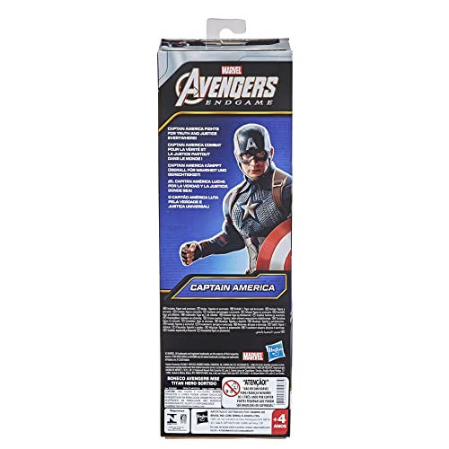 Avengers Marvel Titan Hero Series Collectible 12-Inch Captain America Action Figure, Toy For Ages 4 And Up #TOP3