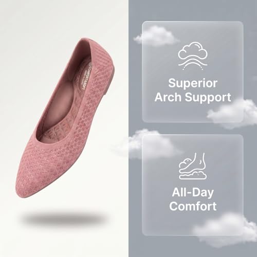 Image of Frank Mully Womens Pointed Toe Flats Knit Dress Shoes Comfort Women Shoes Softable