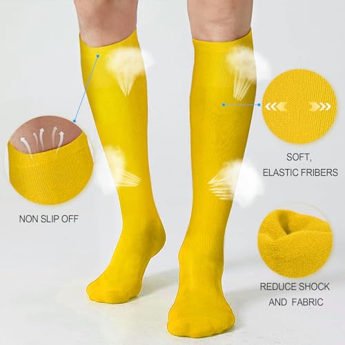 Image of XZQTIVE Baseball Softball Socks and Baseball Softball Belt Combo Set Knee-High Soccer Socks for Kids Youth Adult