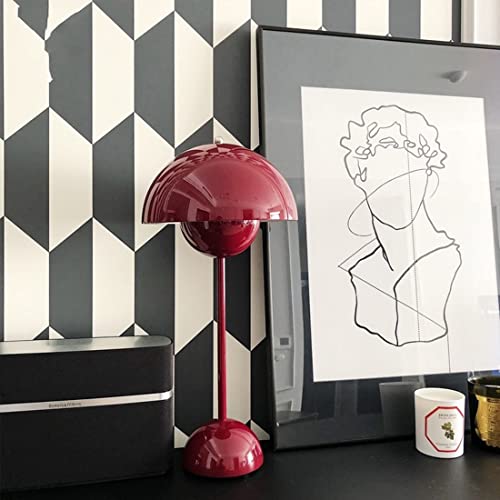 Amazon.co.jp: モダンマッシュルームテーブルランプ レッド
