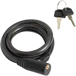 Cadeado com Chave para Bicicleta 100 cm – Segurança Reforçada, Resistente a Corte, Alta Proteção, Antifurto, Acessório de Ciclismo MTB, Speed Ideal para Proteção e Segurança de Bike Outdoor Speed