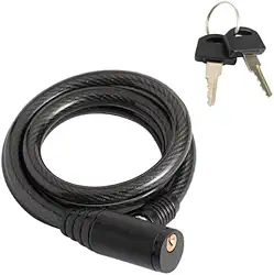 Cadeado com Chave para Bicicleta 100 cm – Segurança Reforçada, Resistente a Corte, Alta Proteção, Antifurto, Acessório de Ciclismo MTB, Speed Ideal para Proteção e Segurança de Bike Outdoor Speed