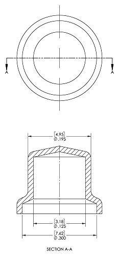 Bouchon conique flexible en vinyle rouge VTP-05 Caplugs pour filetage standard 1/4"
