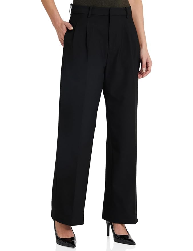 altrr Women’s High Waisted Bell Bottom Pants | Retro Wide Leg Trousers | Stretchy Flared Palazzo Pants for Office, Casual Wear & Party (in, Alpha, L, Regular, Black)-picture-26