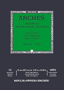 Arches Aquarellpapier Block A4 12 Blatt