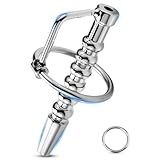 BDSMJOY Dilator Harnröhre Edelstahl Hohl Penis Plug mit Penisring,6 Stile,Katheter Harnröhre Mann mit Eichelring,Harnröhren Dilatatoren Männer Prostata Masturbator,Sexspielzeug für Männer Solo (A)