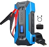 TIWKICH A11 Portable Automotive Jump Starter 4000A 12V Lithium Car Battery Booster Jump Starter Pack with LCD Display, USB Quick Charge, for Up to 10.0L Gasoline and 7.0L Diesel Engines (Blue)