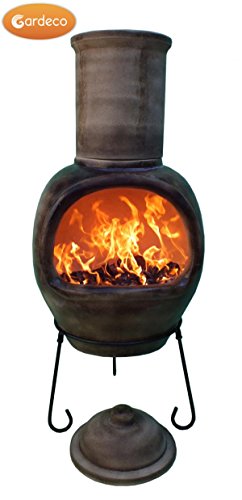 Gardeco Asteria Clay Chimney,  Brown, X-Large